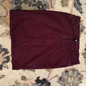 Chic Maroon Pencil Skirt for Women
